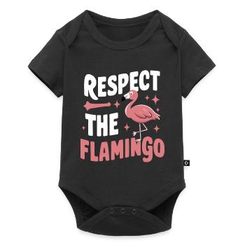 Flamingo Animal Pink - Baby Premium short-sleeve bodysuit - black - Front