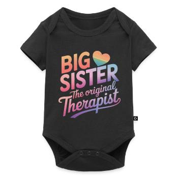 Sister Sibling Family - Baby Premium short-sleeve bodysuit - black - Front