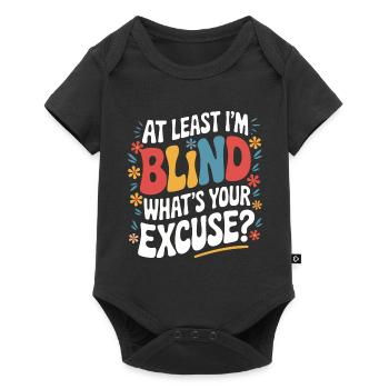 Aveugle Personnes malvoyantes - Body à manches courtes Premium Bébé - noir - Devant