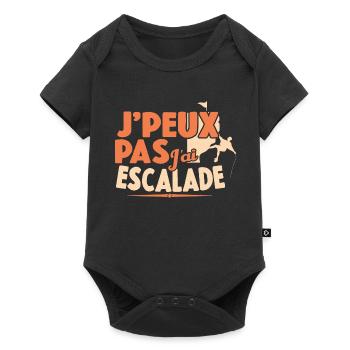 Je Peux Pas J'ai Escalade Cadeau Grimpeur Montagne - Body à manches courtes Premium Bébé - noir - Devant