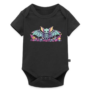 Kawaii Anime Goth Bat Pastel esthétique - Body à manches courtes Premium Bébé - noir - Devant