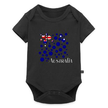 Australia - Baby Premium Kurzarmbody - Schwarz - Vorne