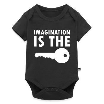 L’imagination est la principale motivation - Body à manches courtes Premium Bébé - noir - Devant