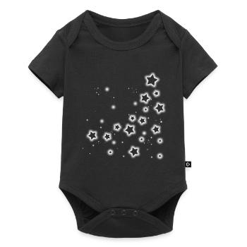 Etoiles blanches - Body à manches courtes Premium Bébé - noir - Devant