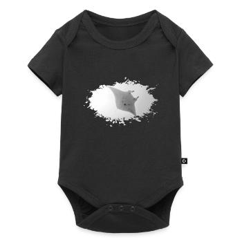 diving Manta - Baby Premium Kurzarmbody - Schwarz - Vorne