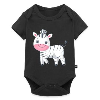 Zebra Family Mama T-shirt bébé - Body à manches courtes Premium Bébé - noir - Devant
