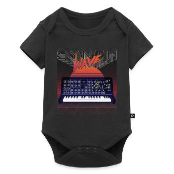 Synthesizer, Recording Studio, Waveform, Synthesis, Electro - Baby Premium short-sleeve bodysuit - black - Front