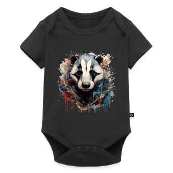 Graffiti Hunter: vibrations of the American badger - Baby Premium short-sleeve bodysuit - black - Front