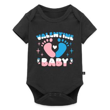 Valentine's Day Birthday Baby Birth 14 February - Baby Premium short-sleeve bodysuit - black - Front