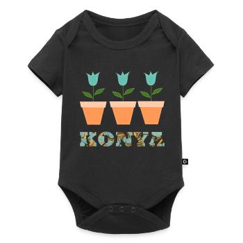 Konya E 204 - Baby Premium short-sleeve bodysuit - black - Front