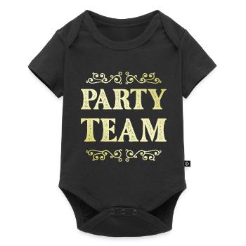 Équipe du parti - Body à manches courtes Premium Bébé - noir - Devant