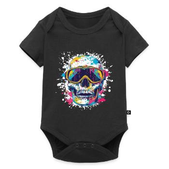 Skull Ski Ski Goggles - Baby Premium short-sleeve bodysuit - black - Front