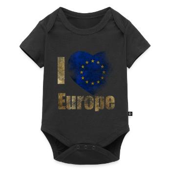EUROPE J’aime l’Europe - Body à manches courtes Premium Bébé - noir - Devant