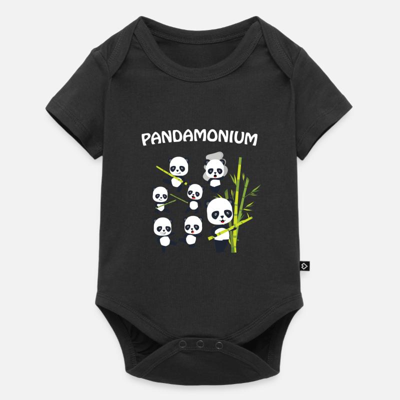 panda - Baby Premium short-sleeve bodysuit - black