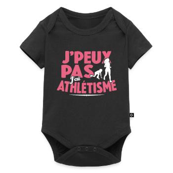 Je Peux Pas J'ai Athlétisme Cadeau De Sport - Body à manches courtes Premium Bébé - noir - Devant