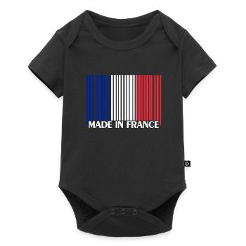 Made in france - Baby Premium Kurzarmbody - Schwarz - Vorne