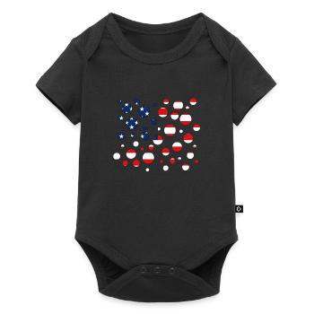 America Amerika - Baby Premium Kurzarmbody - Schwarz - Vorne