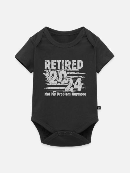 Retraité 2024 Ce n’est plus mon problème Retraite - Premium kortærmet baby-body  - sort