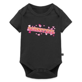 Escalope fraîche avec motif de cœurs roses - Body à manches courtes Premium Bébé - noir - Devant