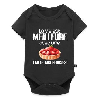 Strawberry Pie - Baby Premium short-sleeve bodysuit - black - Front