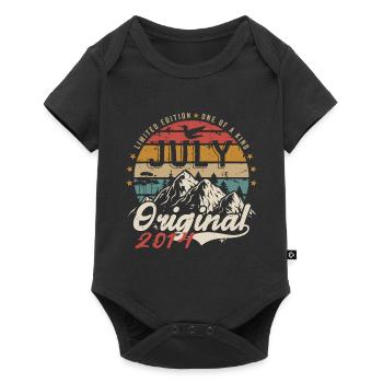 Juli 2014 | Ursprünglicher Geburtstag Juli 2014 - Baby Premium Kurzarmbody - Schwarz - Vorne