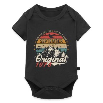 Retro Gift 1978 September Vintage September 1978 - Baby Premium short-sleeve bodysuit - black - Front