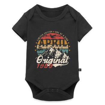 April 1959 | Birthday April 1959 - Baby Premium short-sleeve bodysuit - black - Front