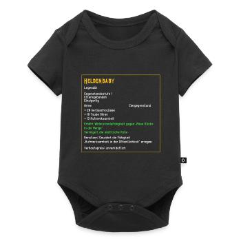 Legendaeres Heldenbaby Legendaer Baby Held PC Zock - Baby Premium Kurzarmbody - Schwarz - Vorne