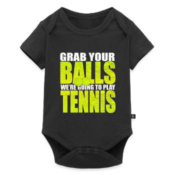 Tennis-ball match - Body à manches courtes Premium Bébé - noir - Devant