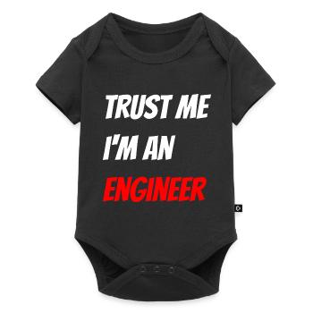 Ingenieur - Baby Premium Kurzarmbody - Schwarz - Vorne