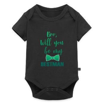 Frère du mariage marié, cadeau de mariage - Body à manches courtes Premium Bébé - noir - Devant