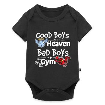 Bad boys go to the gym - Baby Premium short-sleeve bodysuit - black - Front
