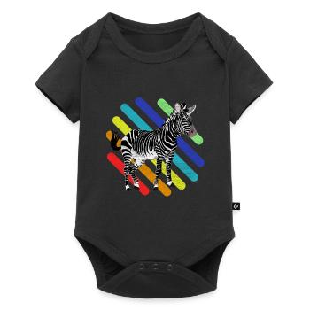 zebra - Baby Premium short-sleeve bodysuit - black - Front