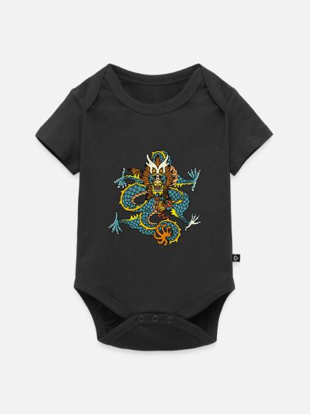 Asien - Baby Premium Kurzarmbody - Schwarz