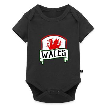 Dragon Flag Wales Celts origin gift - Baby Premium short-sleeve bodysuit - black - Front
