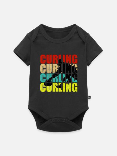 Curling - Baby Premium Kurzarmbody - Schwarz