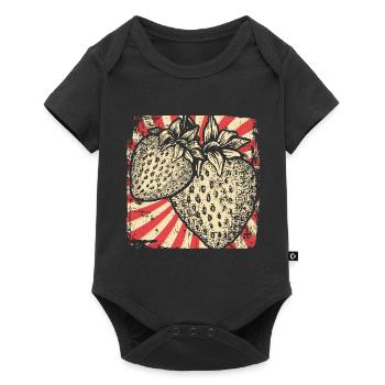 Strawberry fruit - Baby Premium short-sleeve bodysuit - black - Front