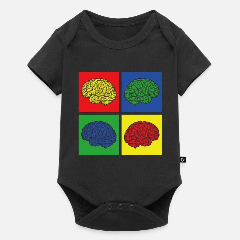 Cerveau - Body à manches courtes Premium Bébé - noir