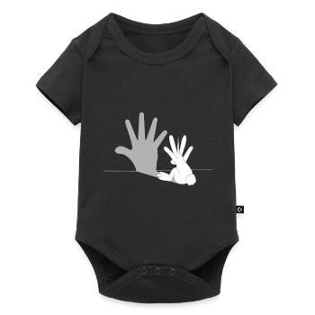 Lapin licorne - Ombre, Rabbit, Cadeau - Body à manches courtes Premium Bébé - noir - Devant
