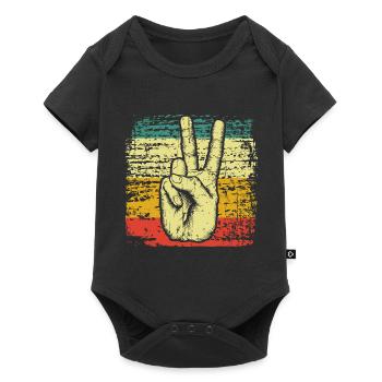 Peace Peace Movement Peace - Baby Premium short-sleeve bodysuit - black - Front