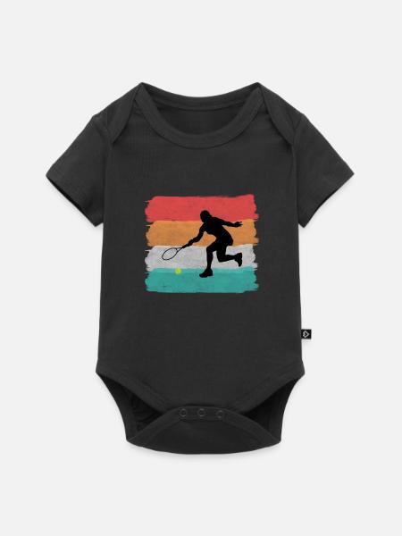 Tennisspieler - Baby Premium Kurzarmbody - Schwarz