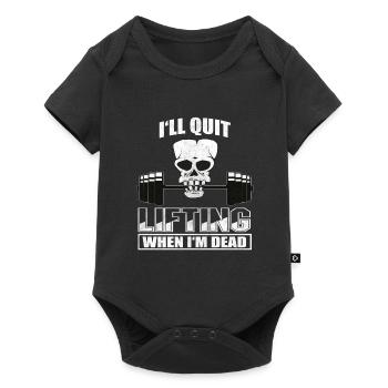 Weight Training Fitness Lift - Baby Premium short-sleeve bodysuit - black - Front