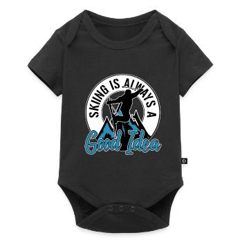Ski Ski Ski Sports d'hiver Vacances d'hiver - Body à manches courtes Premium Bébé - noir - Devant
