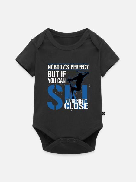 ski - Premium kortærmet baby-body  - sort