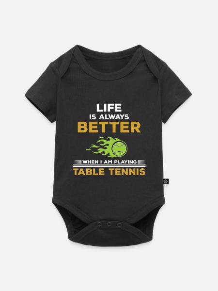 Table tennis table tennis - Baby Premium short-sleeve bodysuit - black