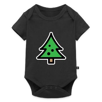 Sapin de Noël Sapin de Noël Sapin Sapin - Body à manches courtes Premium Bébé - noir - Devant