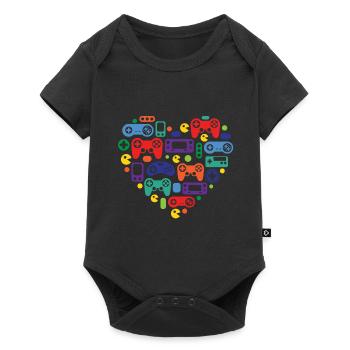 Video Game Love - Baby Premium short-sleeve bodysuit - black - Front