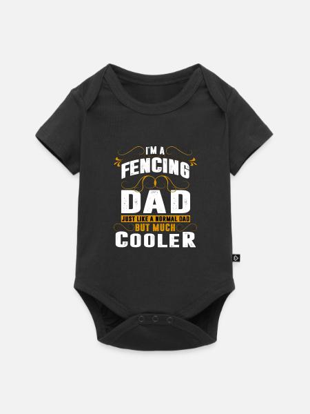 Fechten Schwertkampf Dad - Baby Premium Kurzarmbody - Schwarz