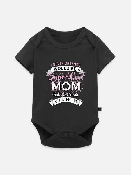 Beste Mutter Mama - Baby Premium Kurzarmbody - Schwarz