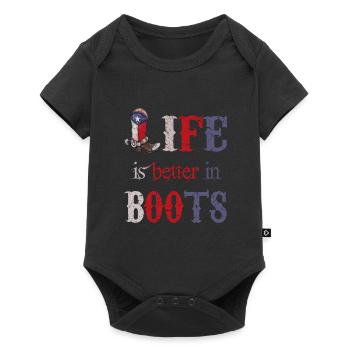 Cowboy Dallas Texas Cowboy Boots - Baby Premium short-sleeve bodysuit - black - Front